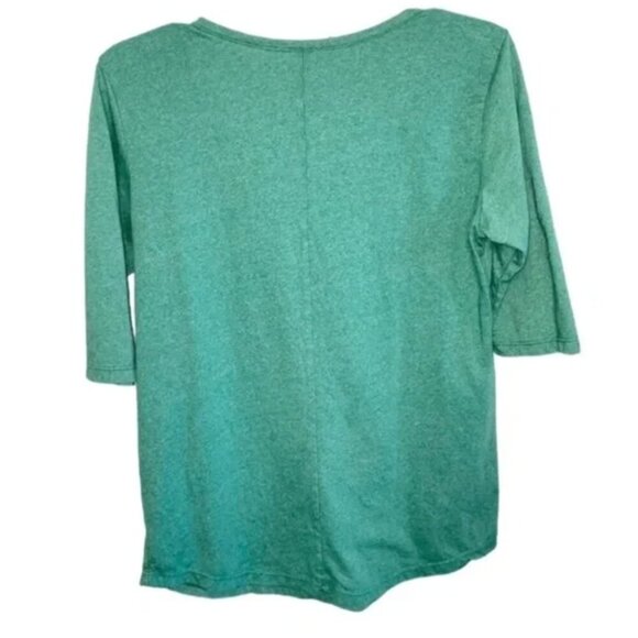 Baylor | Retro Brand Green Scoop Neck 3/4 Sleeve Tee XS - Picture 2 of 4